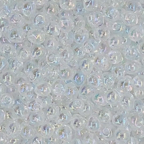 12.5 grams) 3.4mm Miyuki Drop Beads #DP-250 Crystal AB