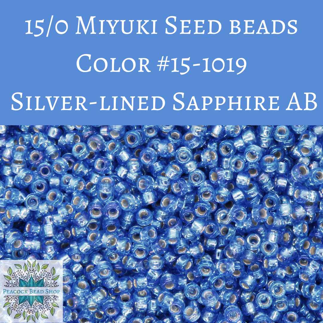 Miyuki BUGLE Beads 6mm SILVER LINED AQUA (8.5 grams tube)