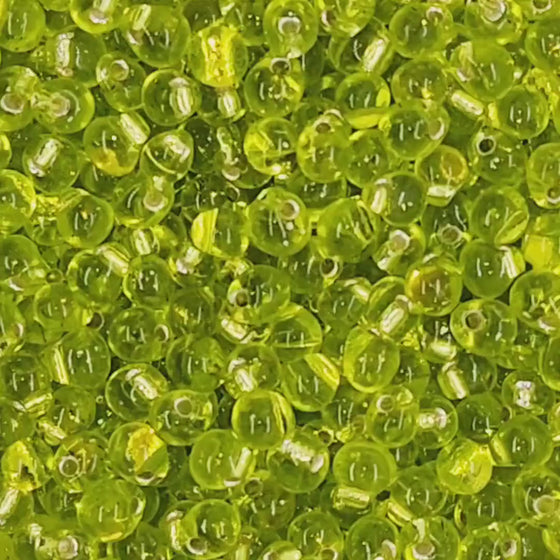 12 grams) 3.4mm Miyuki Drop Beads #14 Silverlined Chatreuse