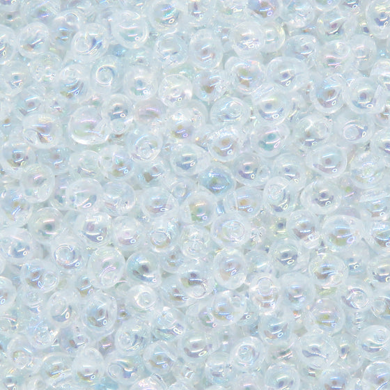 12.5 grams) 3.4mm Miyuki Drop Beads #DP-250 Crystal AB