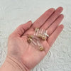 Tiny Clear Glass_Apothecary Jars_Vials_Bottles_6 Pieces_7/8&quot; Dollhouse Miniature_Corked Bottles_Steampunk_Spice Jar_Potion