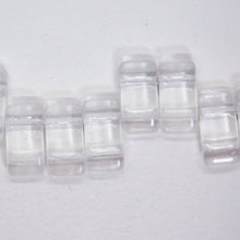  Glass Carrier Beads_9x17mm_Crystal Clear_Two Hole_15 Beads_Frosted_Czech Glass Beads_Jewelry Design_