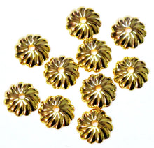  20 pcs) 7mm Pinwheel Bead Caps_Gold Plate