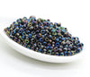 11 grams_8/0 Toho Seed Beads_Color #86_Metallic Blue Rainbow Iris