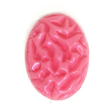  1) 25x18mm Pearlized Pink Resin Brain Cab_Hand Painted and Poured