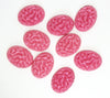 1) 25x18mm Pearlized Pink Resin Brain Cab_Hand Painted and Poured