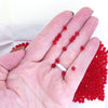 50 beads) 4mm SW Crystal Bicone Beads Light Siam Red
