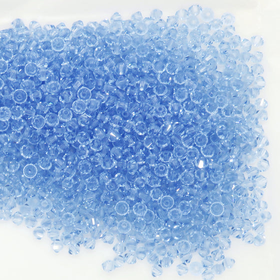 50 beads) 3mm Preciosa Crystal Bicones_Light Sapphire Blue