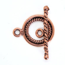  1 set) 15mm Antiqued Copper Toggle Clasp_Rope detail