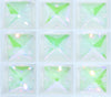 2) 16mm Swarovski Sew On Squares_Crystal Transmission V_