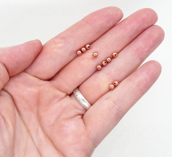 50 beads) 3mm Copper Ball Beads_Round Spacers
