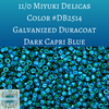 8 grams) 11/0 Miyuki Delica Beads DB2514 Galvanized Midnight Aqua