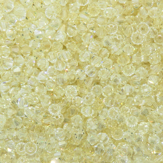 50 beads) 4mm Swarovski Crystal Bicone Beads Crystal Lemon AM