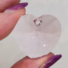 1 pc) 28mm Swarovski Crystal Art #6228 Heart Pendant Rosaline