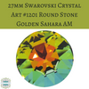 1 stone) 27mm #1201 Swarovski Round Stone Crystal Golden Sahara Aftermarket
