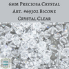36 beads) 6mm Preciosa Crystal Bicones Crystal Clear