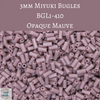9 grams) 3mm Miyuki Bugle Bead #410 Opaque Dusty Mauve