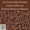 9 grams) 11/0 Toho Demi Rounds #501 Higher Metallic Bronze