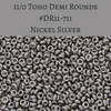 9 grams) 11/0 Toho Demi Rounds #711 Nickel Silver