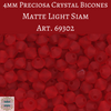 50 beads) 4mm Preciosa Crystal Bicones Matte Light Siam