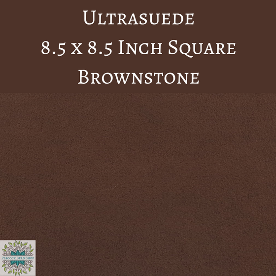 1 sheet) 8.5 Inch Square Ultrasuede Fabric Brownstone