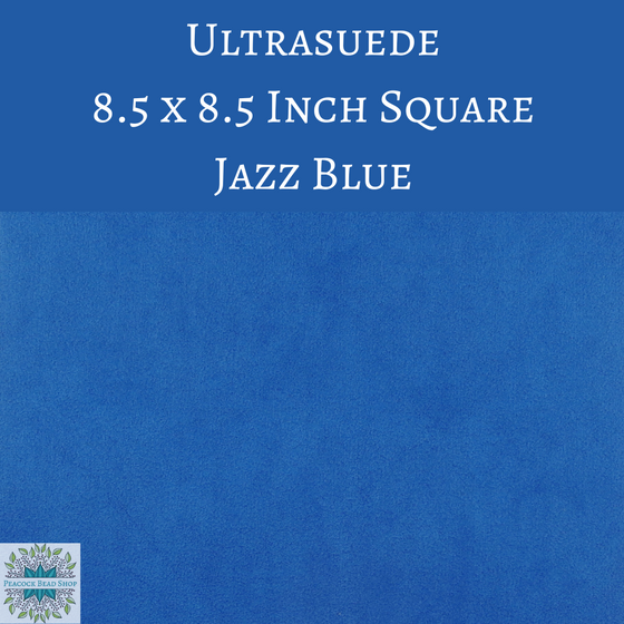 1 sheet) 8.5 inch Square Ultrasuede Fabric Jazz Blue
