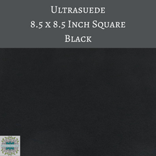  1 sheet) 8.5 inch Square Ultrasuede Fabric Black