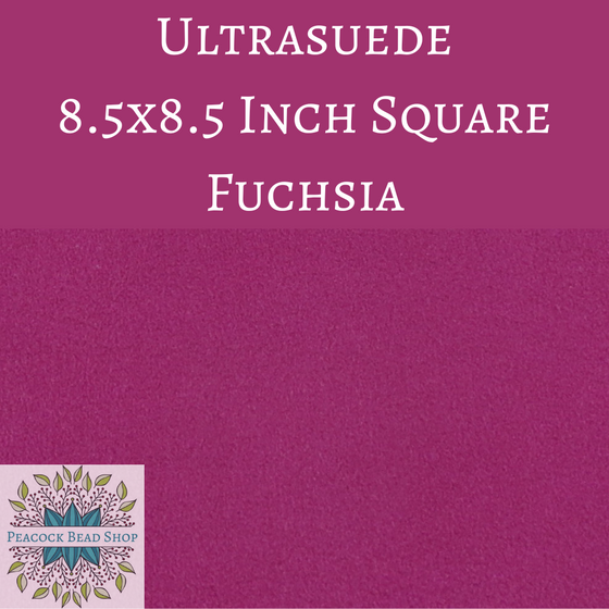 1 sheet) 8.5 Inch Square Ultrasuede Fabric Fuchsia