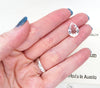 2 stones) 15x11mm Vintage 1980s Swarovski #4320 Pear Stones in Crystal Clear Unfoiled