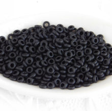 8/0 Demi Rounds_Toho Seed Beads_Opaque Frosted Jet_#49F_Matte Black_8 grams_Jewelry Design_Beading_Japanese Beads