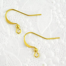  Gold French Earwire_Ball Detail_Gold Plated_5 pair_Designer Quality_Findings_Jewelry Design-