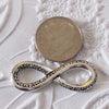 Infinity Pendant_Link_32x12mm_Antiqued Silver Pewter_Forever_Figure 8_Charm_Full Circle_Jewelry Design