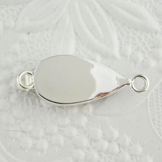 Silverfill-Filigree-Box Clasp-32x12mm-Pear Shape-Silverfilled-Findings-Catch-Victorian-Wedding