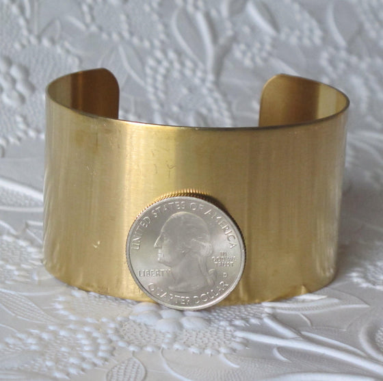 Brass Cuff Bracelet 1-1/2 inches wide_Cuff Blank_Jewelry Design_Bead Embroidery_Bead Supplies_