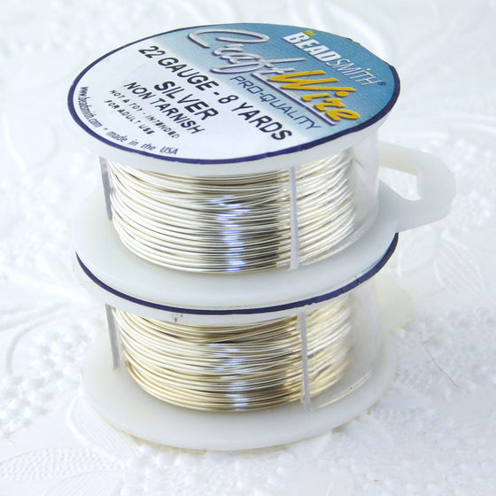22 gauge_Non Tarnish Silver or Gold Plated Wire_8 yards_Dead Soft_Jewelry Design_Wirework Supplies_Made in the USA