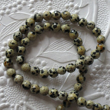  6mm Faceted Dalmation Jasper Rounds_15 inch strand_Natural Stone Beads_Jasper Beads_Calming Stone_Jewelry Design_