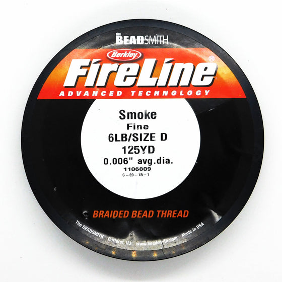125 yards Fireline 6lb_Smoke Fireline_Size D_Beading_Bead Thread_Bead Embroidery_Jewelry Design_