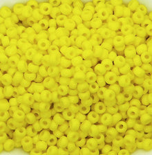  11 grams) Size 11/0 Seed Beads_Miyuki #404_Opaque Canary Yellow_Japanese Seed Beads