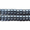 Glass Carrier Beads_9x17mm_Gunmetal_Two Hole_15 Beads_Czech Glass Beads_Jewelry Design_