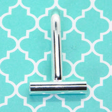  Silver Horizontal Pin to Pendant Converter Bails_21x13mm_Silver Plate