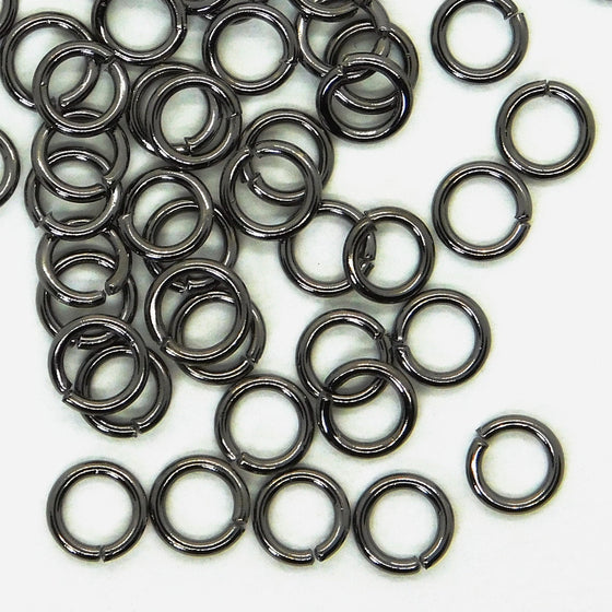 6mm 18 gauge Open Jumprings_Gunmetal Gray_50 pieces_Jewelry Design_Chainmail