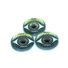 1 pc) 18mm Green Evil Eye Cabochon_Preciosa Glass_Hand painted