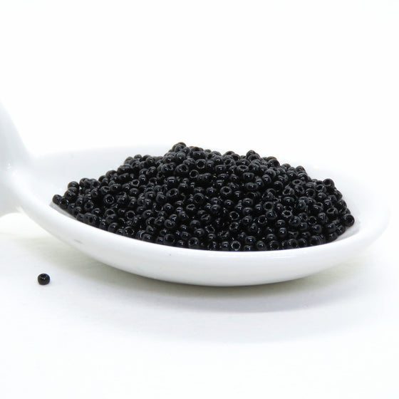 11 grams_11/0 Miyuki Seed Beads_color #401_Opaque Black
