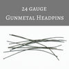 2 inch 22 or 24 gauge Headpins_Gunmetal_20 pieces