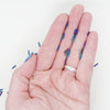 7 grams 6mm Miyuki Slender Bugles #401FR Matte Black AB 1.3x6mm Rainbow Blue