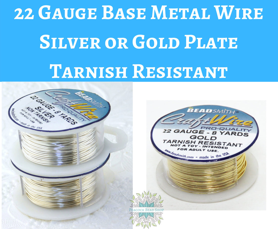  22 gauge_Non Tarnish Silver or Gold Plated Wire_8 yards_Dead Soft_Jewelry Design_Wirework Supplies_Made in the USA