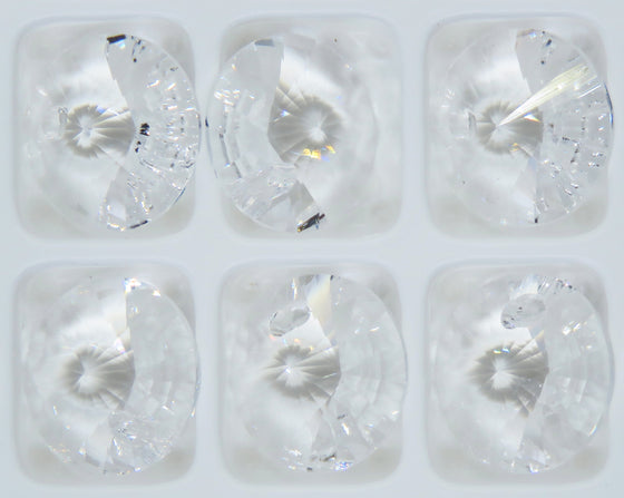 4) 10mm Preciosa Crystal Rivoli Pendants_Crystal Clear