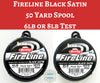 Black Satin FireLine 6lb or 8lb_50 yards_Beading String_Beadweaving_for Swarovski_Peyote Stitch