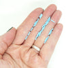 7 grams) 6mm Miyuki Slender Bugles #413FR Matte Turquoise Blue AB 1.3x6mm