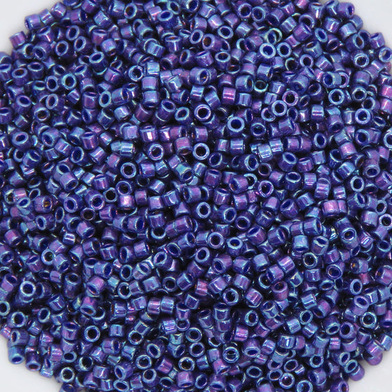7 grams) 11/0 Delica Cylinder Beads_Opaque Eggplant Luster_DB135